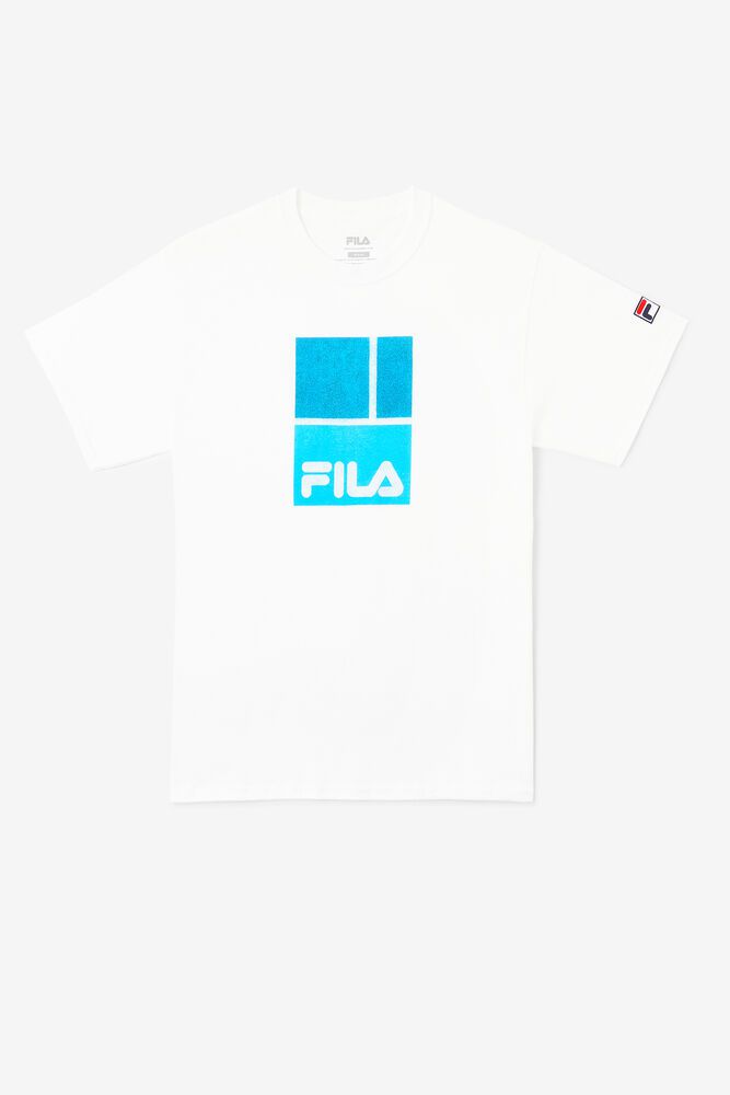 Fila T-Shirt Mens White Aussie - Ireland 85374-XBHM